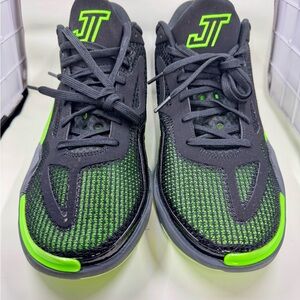 Jayson Tatum air Jordan black and Neon Green Sneakers